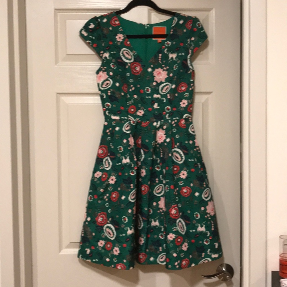 Green Christmas party dress